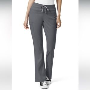 NEW WonderWink Pro XL Pewter gray scrub moderate flare cargo pants X-large